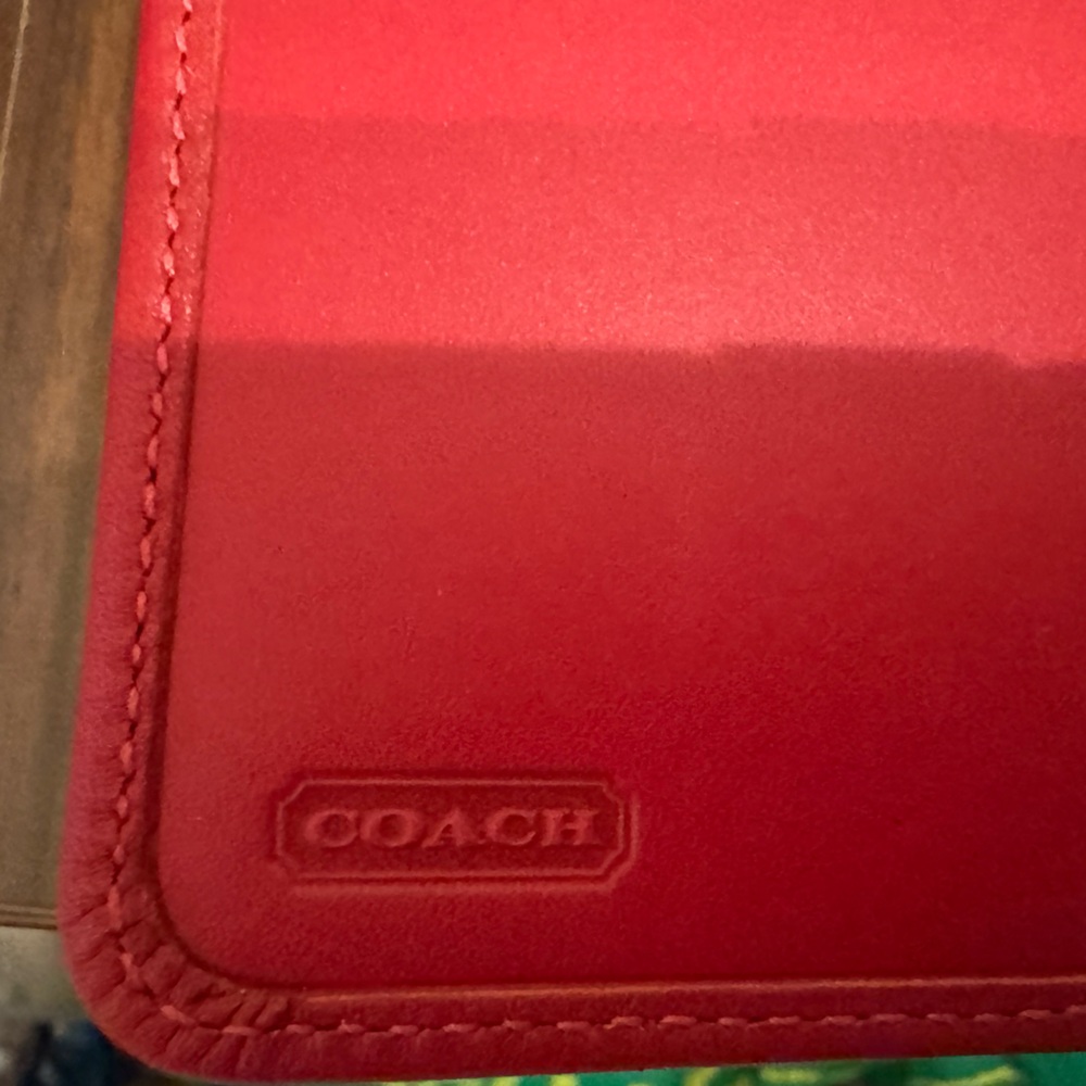Coach Vibrant Red Leather Accessory